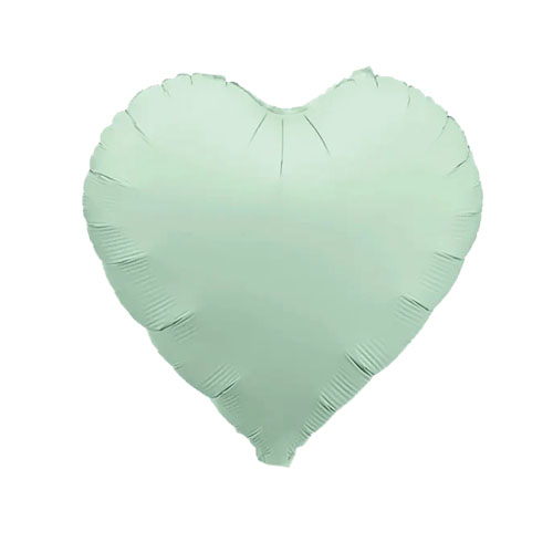 Mint Green Heart Shape Helium Mylar Balloon